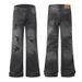 High Street American Style Vibe Pleated Design Flared Jeans Loose Straight Drape Wide Leg Pants For Men Summer_mkmklike.com