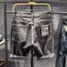 Color Blocked Ripped Denim Shorts For Men Loose Mid-Length Summer Outerwear Trendy Patchwork Five Point Pants_mkmklike.com