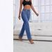 Women's Jeans Casual Wide Leg Pocketless Denim Plain Jeans Casual Wide Leg Denim Pants Trousers_mkmklike.com