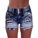 High Waist Floral Embroidered Denim Pants For Women - Comfortable Slim Fit Straight Leg Jeans With Multi-Button Detail (Blue, S-XXL)_mkmklike.com
