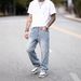 Men's Clothing Men's Retro American Style Jeans Trendy Brand Loose Straight Leg Pants Handsome Versatile Casual Trousers_mkmklike.com