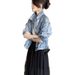 Fashionable Simple Design Sequin Denim Jacket Women, 2026 Spring Autumn New Style, Versatile And Loose-fitting Top For_mkmklike.com