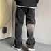 Men's Clothing High Street Washed Distressed Ripped Jeans Men Summer Ins Trend High Street Retro Loose Straight Casual Pants_mkmklike.com