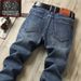 Autumn Xintang Jeans Men's Elastic Loose Straight Men's High-end Pants_mkmklike.com