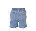 Women's High-Waisted Stretch Denim Shorts Creative Style European American Elastic Waistband Pockets_mkmklike.com