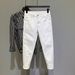 Men's Washed Distressed Cropped Jeans Light Color Versatile Straight Leg Ice Silk Stretch Slim Fit 2025 New Style_mkmklike.com