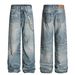 Men's Clothing And Women's High End Retro Digital Printing Chain Design Men's Loose Jeans_mkmklike.com