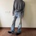 High Street American Style Washed Vintage Jeans For Men Loose Straight Slightly Flared Slimming Pants_mkmklike.com