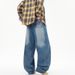 Men's Clothing | American English Printed Jeans Men's Spring And Autumn American Retro Printed Washed Loose Wide Leg Pants_mkmklike.com