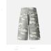 Men's Style Washed Loose Wide Leg Casual Shorts Camouflage Pocket Workwear Cropped Pants_mkmklike.com