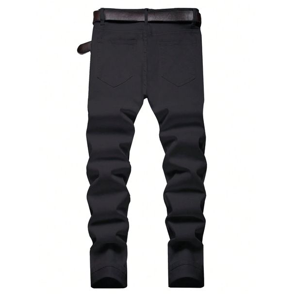 Men's Clothing Men's White Jeans Version Style Summer Thin Slim Fit Stretch Trousers For Formal & Casual Heavyweight(Belt Not Included)_mkmklike.com