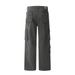 American Style Workwear Multi-Pocket Denim Men's INS Trend Hip-Hop Loose Washed Vintage Wide-Leg Floor-Length Pants_mkmklike.com