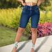 Women's Clothing Women's Slim Fit Denim Shorts Slim Denim Shorts Rolled Up_mkmklike.com