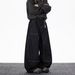 Streetwear Distressed Denim Jeans For Men - Hip Hop Baggy Pants With Custom Letter Print, High Waist Loose Fit Casual Trousers (Black, S-3XL)_mkmklike.com
