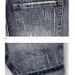 Men's Korean Style Summer Thin Denim Shorts Trendy Stretchy Loose Straight Leg Three Quarter Length_mkmklike.com