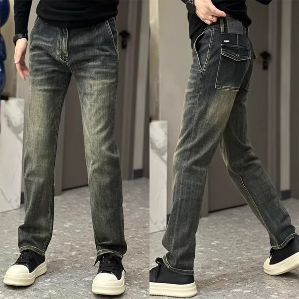 Men's Tailored Fit Jeans – Premium European Style Straight Leg Denim Pants For Casual & Smart Looks_mkmklike.com