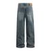 Punk Heavy Washed Vintage Jeans For Men American Style Side Pocket Design Cargo Straight Long Pants Trendy_mkmklike.com