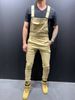 Men's Clothing Denim Overalls Solid Color Slim Men's Trousers Men's Work Clothes_mkmklike.com