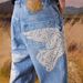 Men's Clothing Retro Washed Sexy Lace Casual Jeans For Women, New Autumn/winter Style, Loose Fit, Straight Leg, Wide Leg Trousers_mkmklike.com