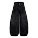 Washed Vintage Punk Loose Wide-Leg Jeans For Men, Trendy Deconstructed Split Design, Oversized Floor-Length Pants_mkmklike.com