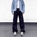 Straight Leg Cargo Jeans - Casual Loose Fit Work Pants With Droopy Hem, Multi-Pocket Design, Unisex Fashion For Spring & Autumn_mkmklike.com