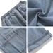 Men's Clothing Summer overalls men's brand loose straight casual cropped pants elastic waist wide leg denim shorts_mkmklike.com