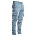Factory Direct Men's Denim Cloth With Side Pockets Outdoor Jeans Zipper Pencil Pants Casual Pants Casual Men's Jeans_mkmklike.com