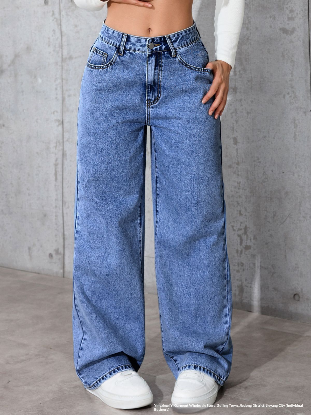 Hot-Selling Jeans For Women Sweet And Spicy Style High-Waisted Wide-Leg Loose Casual Long Pants Cross-Border_mkmklike.com