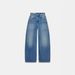 European And American ZA Cross-border RA Foreign Trade Wholesale Leather Patchwork Washed For Women, Baggy Low-waist_mkmklike.com