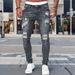 Men's Clothing Distressed Slim Fit Jeans For Men - Skinny Ripped Denim Pants With Stretch_mkmklike.com
