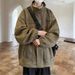American Style Suede Men, Spring And Autumn Vibe Trench Coat, Trendy Brand, Cool Japanese Retro Jacket For Men_mkmklike.com