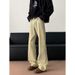 American High Street Yellow Mud Jeans Men's 2025 Summer Versatile Vibe Straight Leg Curved Knife Slightly Flared Pants_mkmklike.com