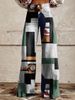 Ladies Eye‑Catching Y2k Flare Bottoms, Vintage Washed Star All‑Over Print High Waist Wide Leg Pants, Multiple Available Hues_mkmklike.com