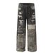 Patchwork Camouflage Jeans Men's American High Street Heavy-duty Ripped Vintage Design Trendy Loose Straight Long Pants_mkmklike.com