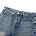 Men's Clothing Distressed Washed American Cut Wide Leg Cleanfit Flared Jeans Heavy Wash_mkmklike.com