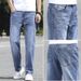 Men's Comfort Stretch Wide Leg Jeans - Loose Fit Straight Leg Denim Pants For Plus Size, All-Season Breathable & Relaxed_mkmklike.com