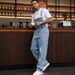 HME Men's Trendy Ripped Jumpsuit Jeans Overalls High Street Style Cross Border ETEMU SHEIN_mkmklike.com