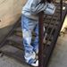 Men's Clothing Japanese Street Style, Niche Patchwork Straight Leg Jeans For Men, New Artistic And Stylish, Trendy And Simple._mkmklike.com