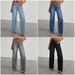 Women's High-Waisted Straight-Leg Jeans – Washed Denim Wide-Leg Pants For Work & Casual (S-Xxl, Grey/Black/Navy/Light Blue)_mkmklike.com