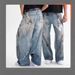 Men's Clothing Cotton Straight Leg Jeans 3D Printed Casual American Streetwear Cotton Straight Leg Jeans With 3D Print Casual Pants For Teen Boys_mkmklike.com