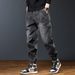 Heavyweight Cargo Jeans Loose Fit American Retro Style Trendy Cool High End Versatile Tapered Harem Pants for Men_mkmklike.com