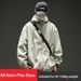 Lunar Apex Outdoor Solid Color Hooded Coat Men, Plus Size American Style Spring And Autumn Trendy Double Zipper Loose Jacket_mkmklike.com