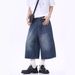 Men's Premium Denim Bermuda Shorts – Trendy 7-Inch Inseam, Stretch Comfort, Vintage Wash, Streetwear Essential_mkmklike.com
