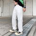 New Jacquard Full Print Jeans Men's Loose Straight Washed Casual Versatile Pants_mkmklike.com