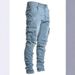 Men's Skinny Jeans With Side Pockets For Comfortable Fit Denim Jeans For Men_mkmklike.com