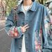 Men's Clothing Bohemian Embroidered Denim Jacket For Men & Women - Vintage Loose Fit Workwear Coat With Floral Stitching, Casual Streetwear_mkmklike.com