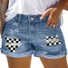 Women's Clothing Women's Slim Elastic Waist Denim Casual Shorts Trendy Clothing_mkmklike.com