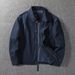 Spring And Autumn Men's Retro Business Casual Jacket Trendy Brand Solid Color Windproof Turn-Down Collar Executive_mkmklike.com