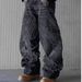 Men's Clothing Pattern Embroidery Loose Jeans Men Street Y2K Pants Lazy Casual Jeans_mkmklike.com