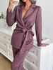 Women's Autumn And Winter Satin Solid Color Bathrobe Set_mkmklike.com